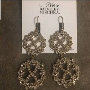 Gorgeous open-x pave earrings